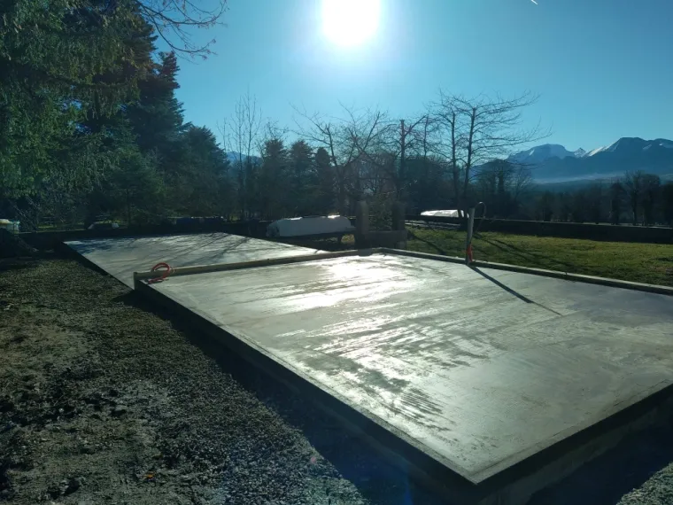 Réalisation de la maçonnerie pour un Carport à ROISSARD, Le Gua, Sébastien Jallat Construction