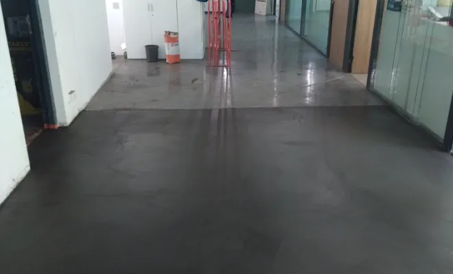 Réalisation d'un dallage au quartz coloré à VOIRON, Le Gua, Sébastien Jallat Construction